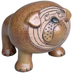 Lisa Larson Bulldog Figurine by Gustavsberg Sweden, 1960s