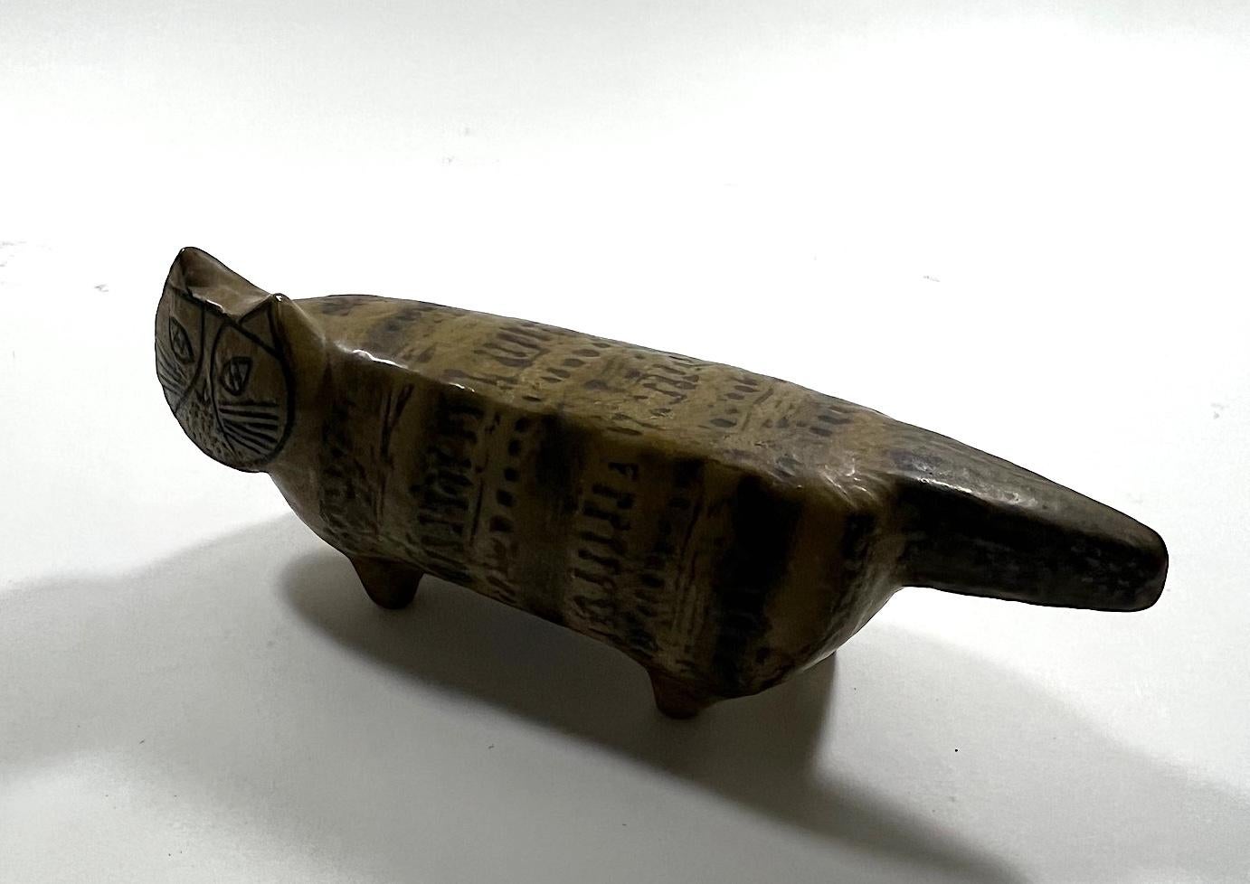 Lisa Larson Cat Sculpture from the Zoo Series for Gustavsberg In Good Condition For Sale In West Palm Beach, FL