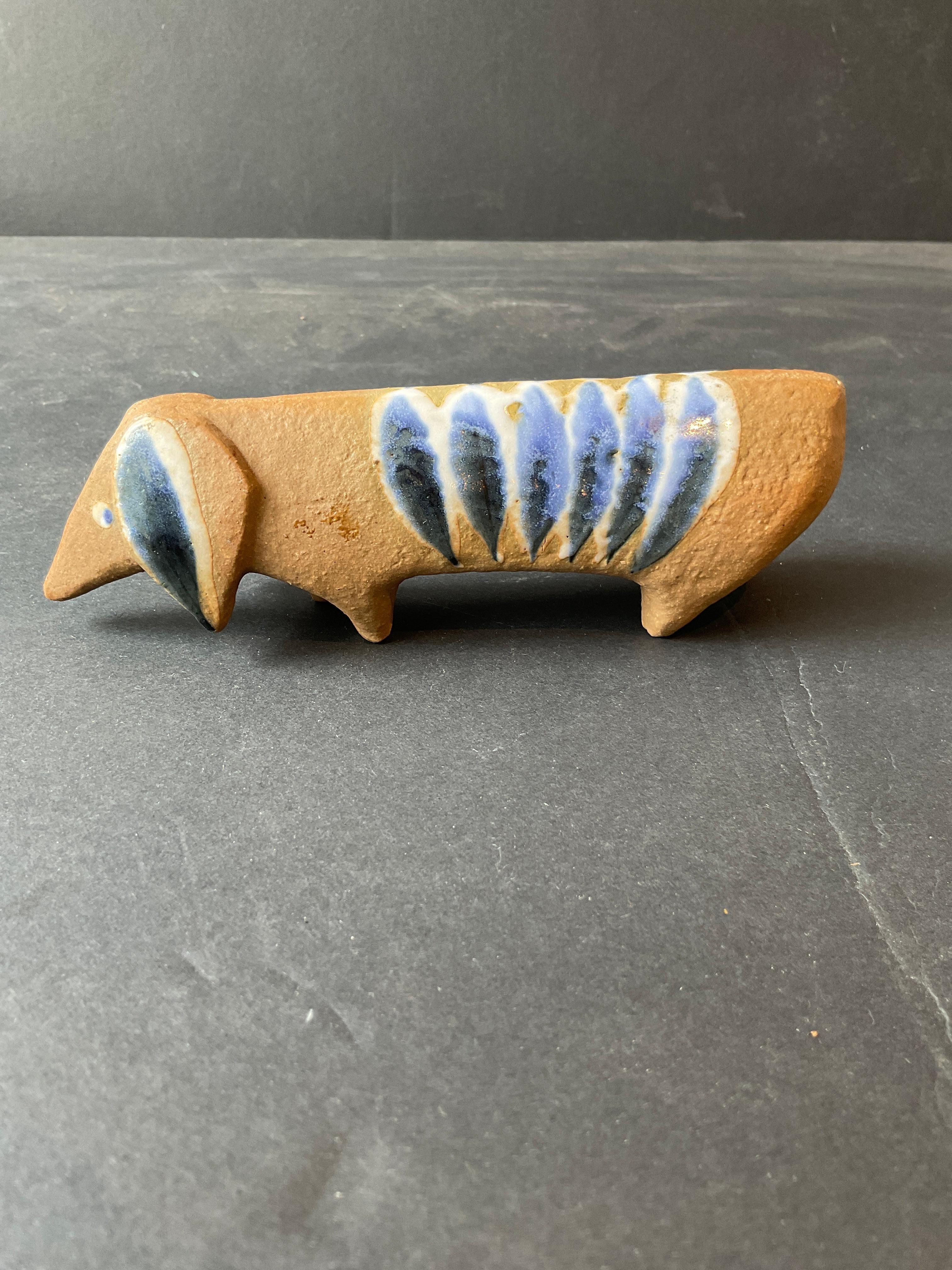 Fin du 20e siècle Lisa Larson Teckel Gustavsberg en vente