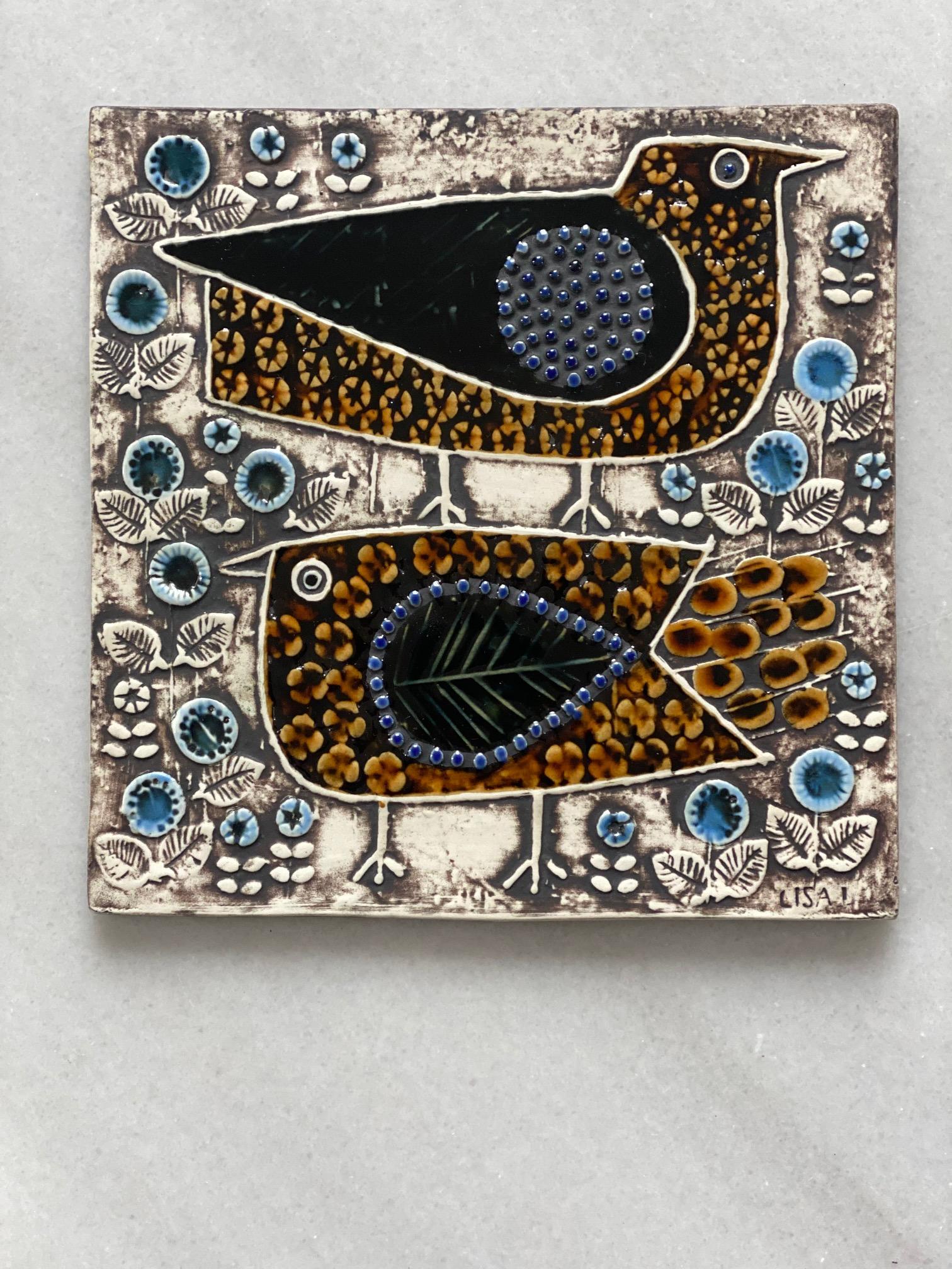 bird tiles ceramic