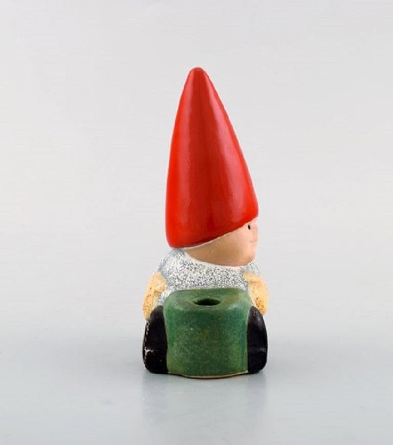 Lisa Larson for Gustavsberg. Candlestick. Elf in glazed stoneware, late 20th century.
In very good condition.
Stamped.
Measures: 13 x 7 cm.
  