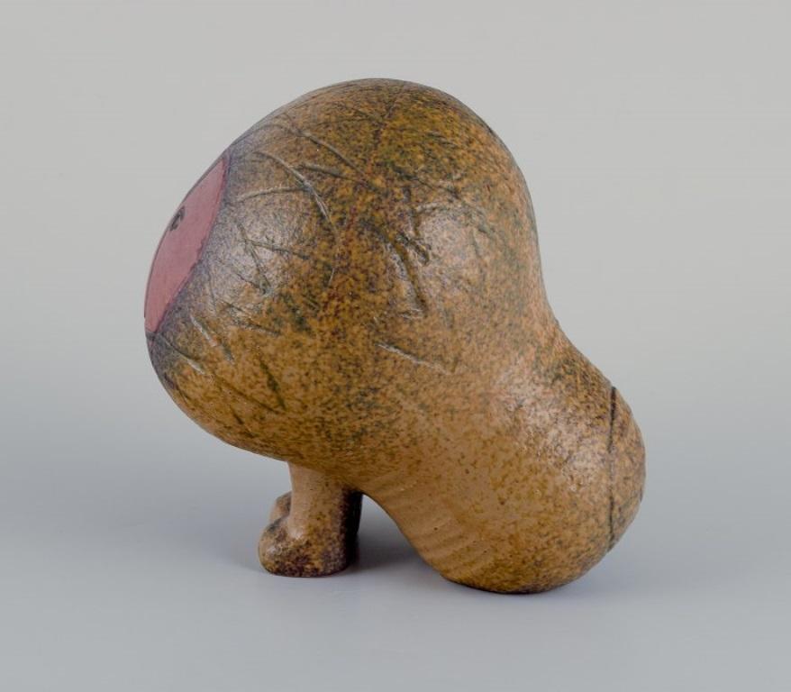 Swedish Lisa Larson for Gustavsberg. Ceramic figurine of a lion, 1970s