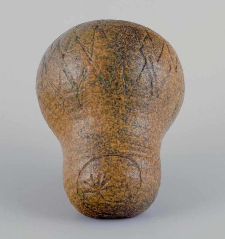 Glazed Lisa Larson for Gustavsberg. Ceramic figurine of a lion, 1970s