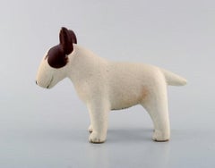 Lisa Larson for Gustavsberg, English Bull Terrier in Glazed Stoneware, 1970s