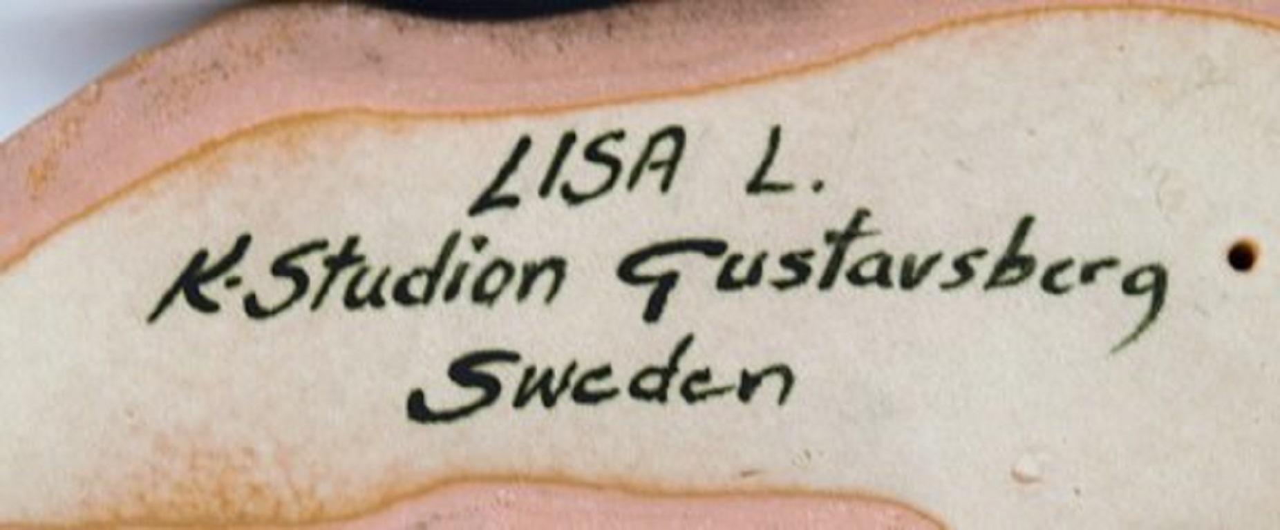 Lisa Larson for Gustavsberg, German Shepherd in Glazed Stoneware In Good Condition In Copenhagen, DK