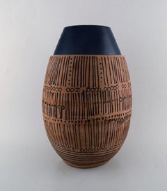 Lisa Larson for Gustavsberg, Huge Granada Ceramic Vase in Modernist Design