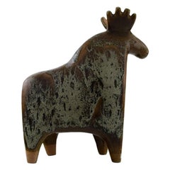 Lisa Larson for Gustavsberg, Large Moose in Glazed Ceramics, 1970s