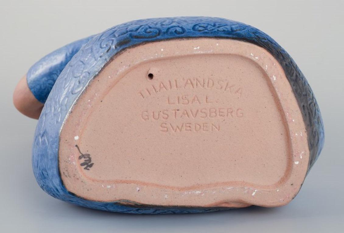 Ceramica Lisa Larson per Gustavsberg. Grande e rara statuetta di una ragazza tailandese (