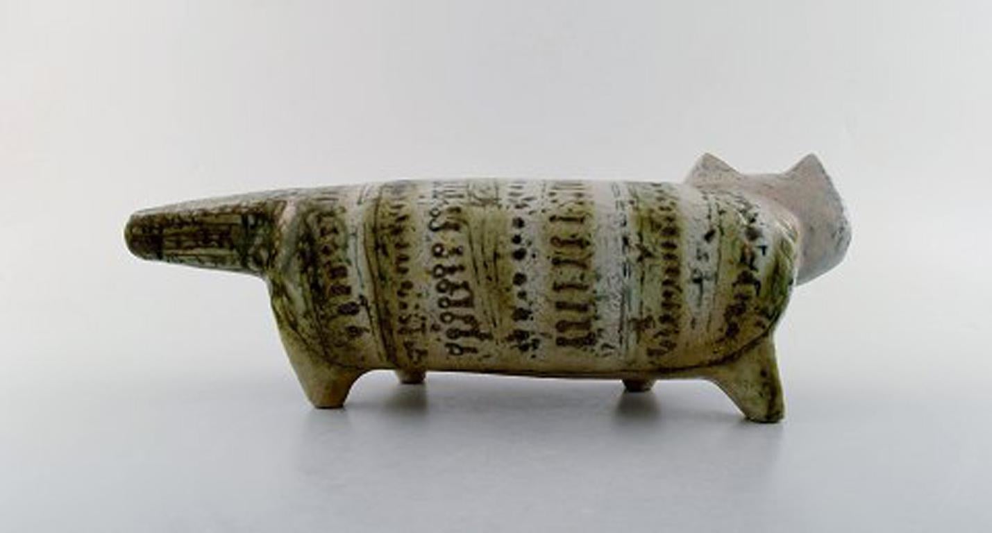 Lisa Larson for Gustavsberg. Large stoneware figure of cat.
Measures: 33 cm x 12 cm.
In perfect condition.