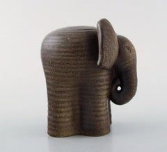 Lisa Larson for Gustavsberg, Rare Elephant in Glazed Stoneware, 1970s