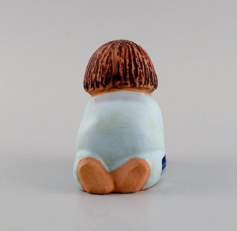 Suédois Lisa Larson pour Gustavsberg, figurine rare en céramique émaillée, bébé, années 1970 en vente