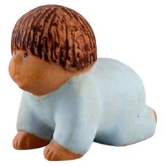 Lisa Larson pour Gustavsberg, figurine rare en céramique émaillée, bébé, années 1970