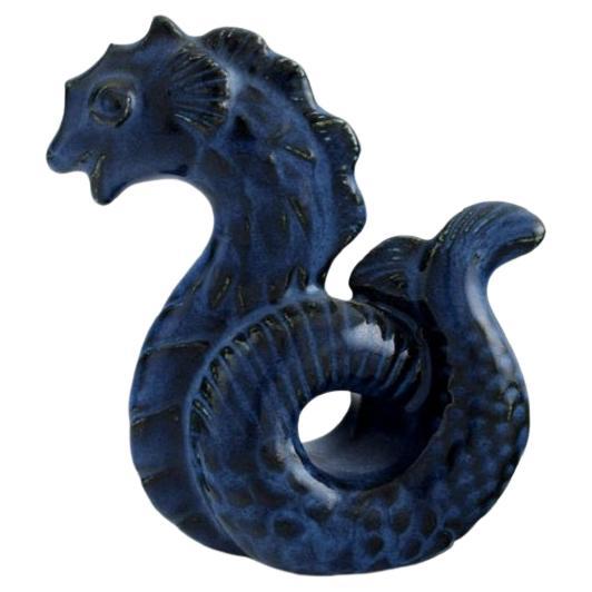 Lisa Larson for Gustavsberg, Rare Figure in Glazed Ceramics, Sea Horse