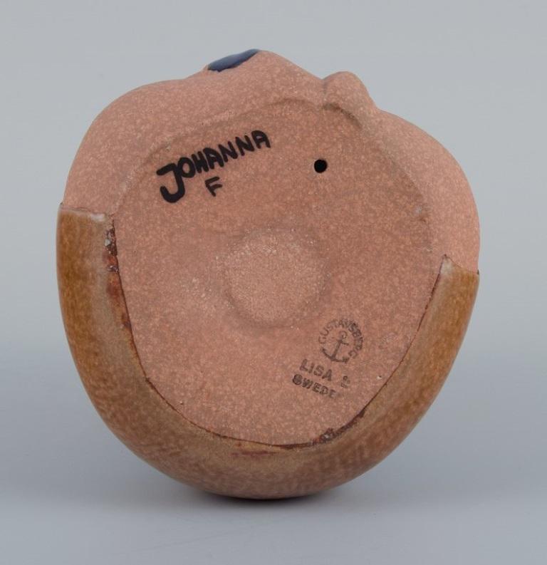 Vernissé Lisa Larson pour Gustavsberg, figure rare, « Johannes », céramique émaillée. en vente