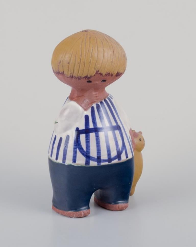 Lisa Larson per Gustavsberg. Rara statuetta in ceramica smaltata 