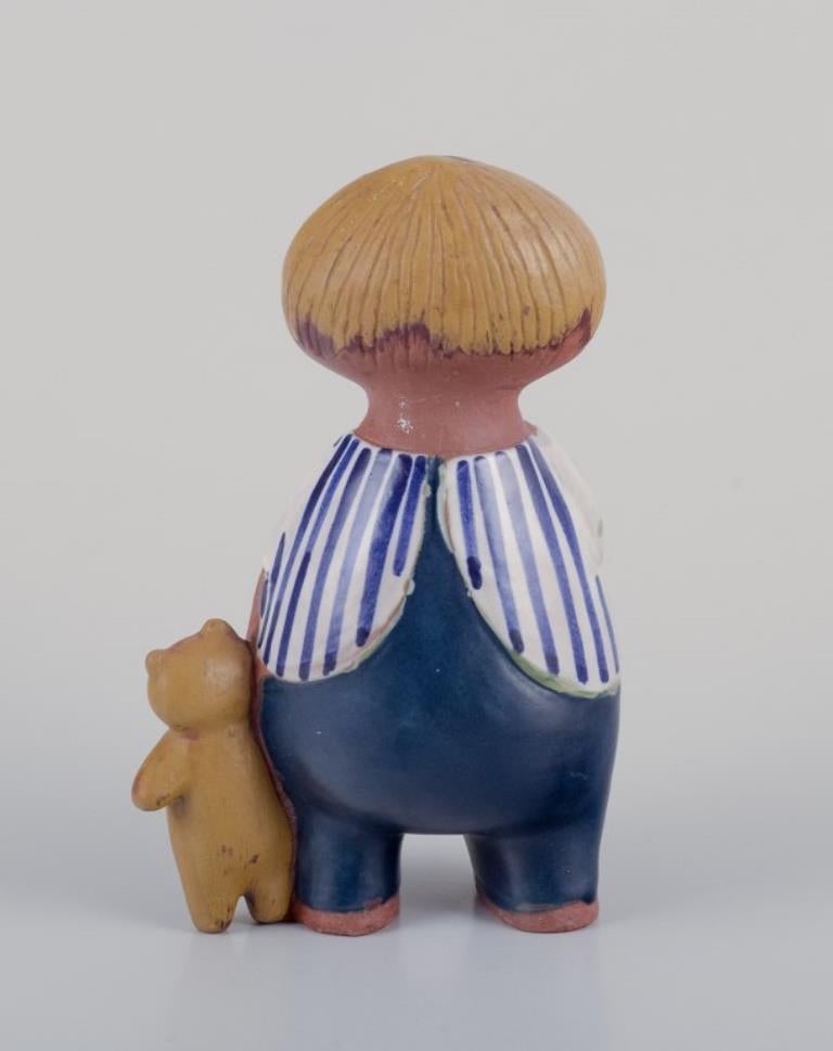 Fine XX secolo Lisa Larson per Gustavsberg. Rara statuetta in ceramica smaltata 