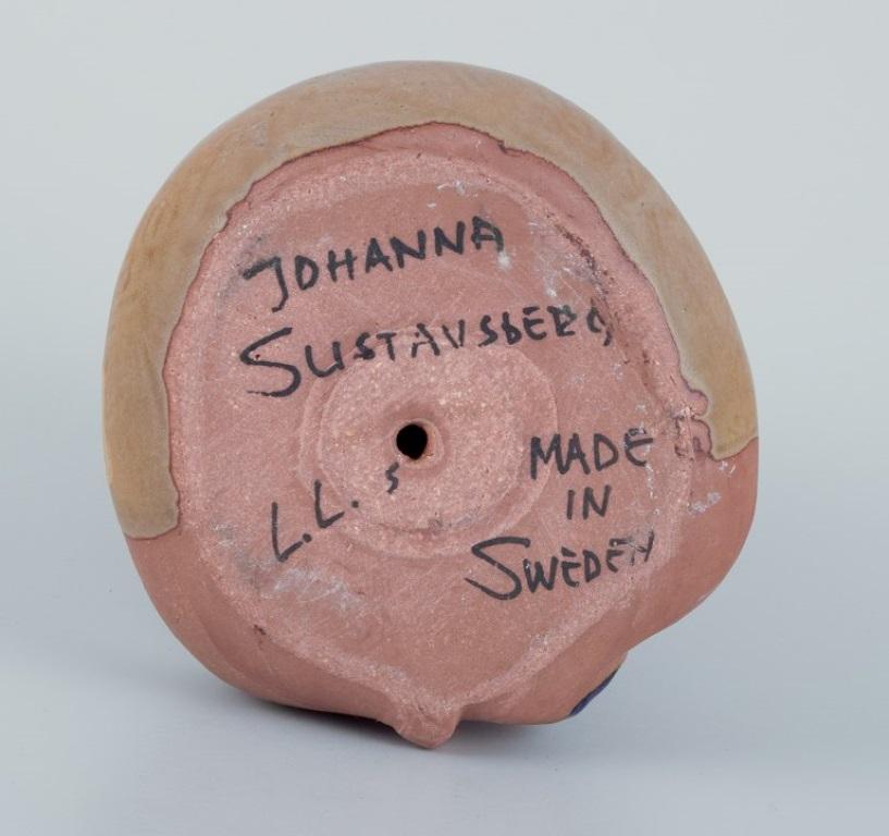 Lisa Larson für Gustavsberg. Seltene „Johanna“-Figur aus glasierter Keramik. (20. Jahrhundert) im Angebot
