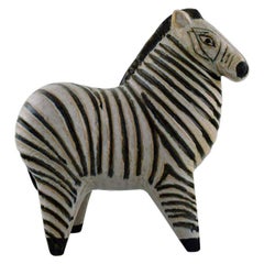 Vintage Lisa Larson for Gustavsberg, Rare Zebra in Ceramics