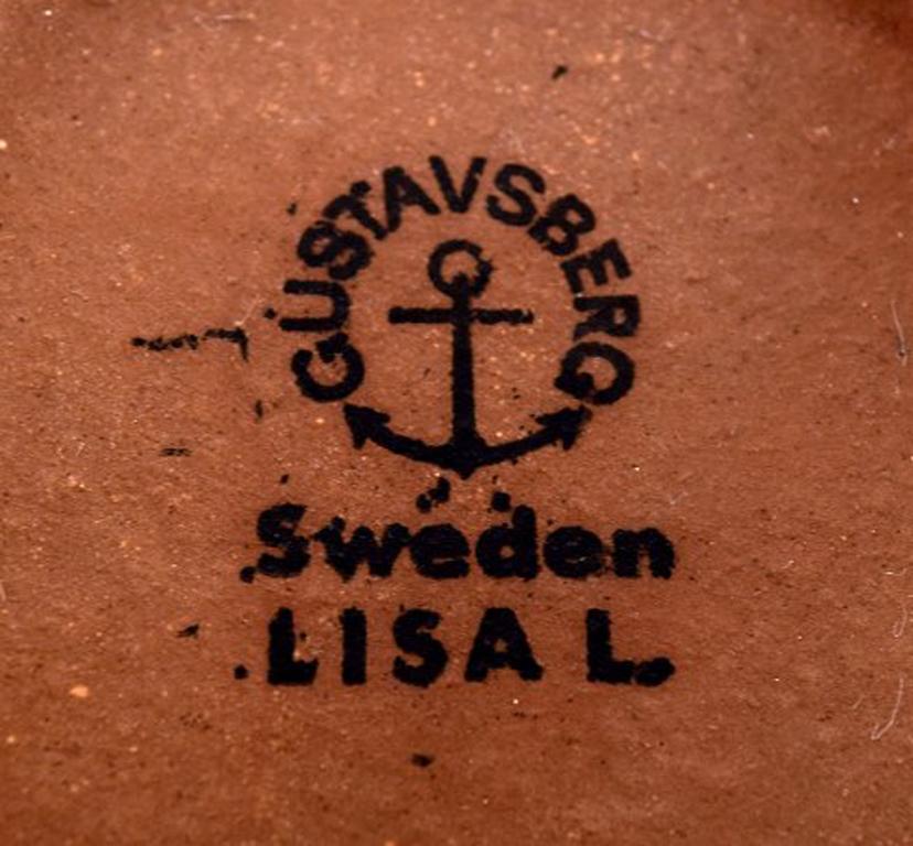 Swedish Lisa Larson for Gustavsberg. Six Ceramic Vases in Modernist Design. 1960s-1970s For Sale