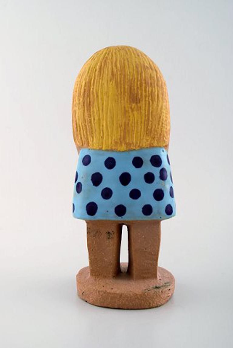 Scandinavian Modern Lisa Larson for Gustavsberg, Stoneware figure, 