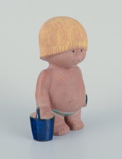 Lisa Larson for Gustavsberg. Stoneware figurine. "Children of the World" series