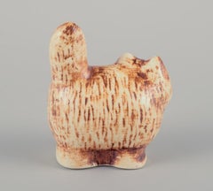 Lisa Larson for Gustavsberg, Sweden. Cat in glazed ceramic. Late 20th C.
