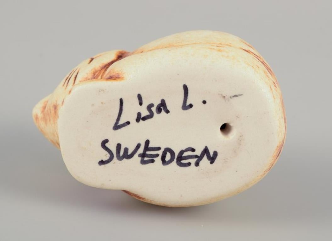 Lisa Larson for Gustavsberg, Sweden. Cat in glazed ceramic. Late 20th C. In Excellent Condition In København, Copenhagen