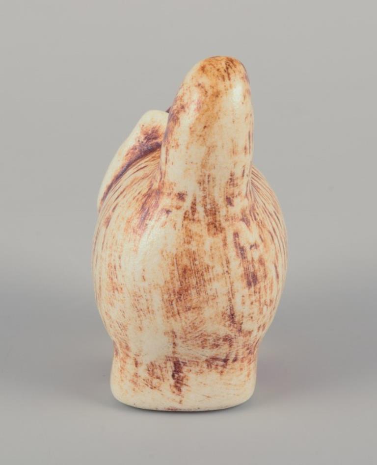 20th Century Lisa Larson for Gustavsberg, Sweden. Cat in glazed ceramic. Late 20th C.