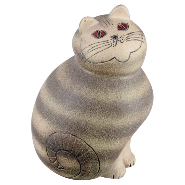 Lisa Larson para Gustavsberg, Suecia. Gato grande y raro "Mia Maxi" de cerámica.