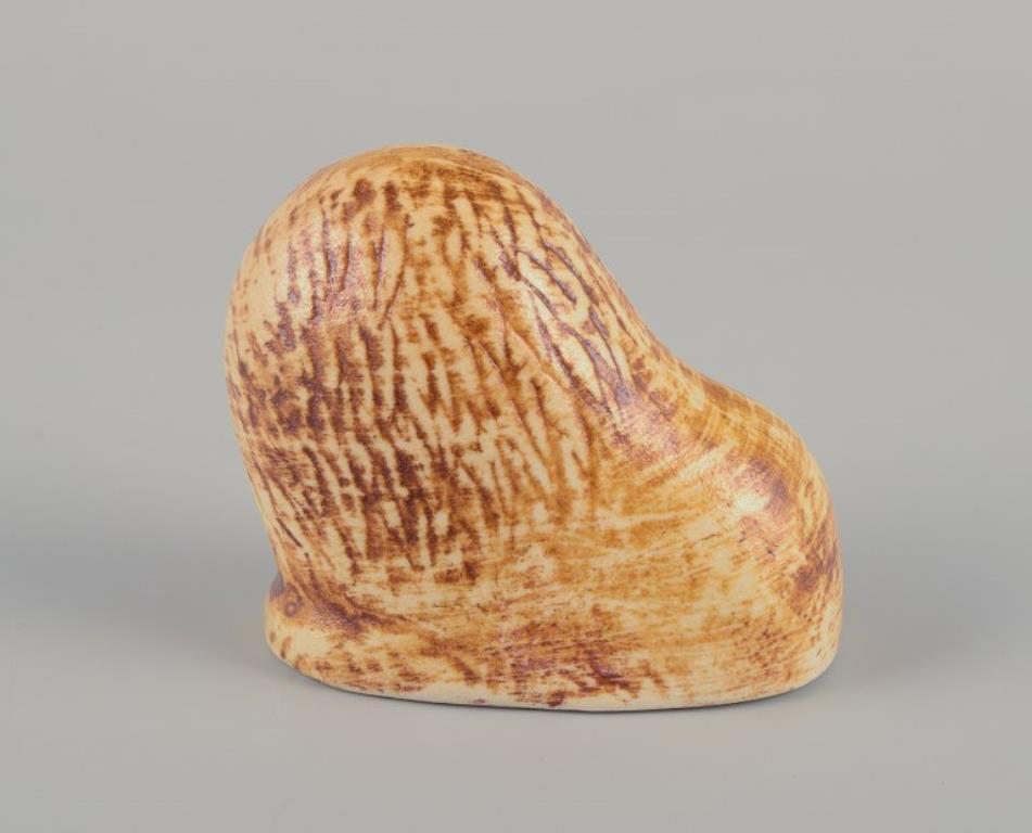 Suédois Lisa Larson pour Gustavsberg, Suède. Lion en céramique émaillée. Fin du 20e siècle. en vente