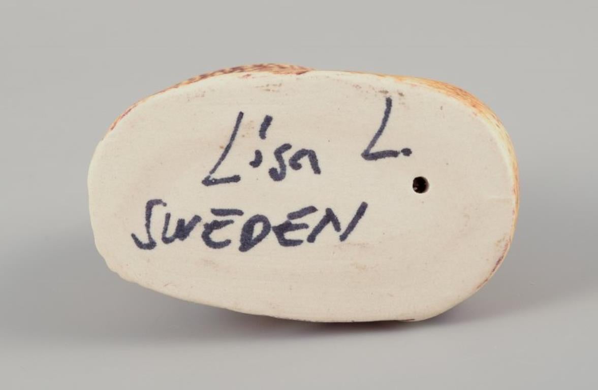 Lisa Larson pour Gustavsberg, Suède. Lion en céramique émaillée. Fin du 20e siècle. Excellent état - En vente à Copenhagen, DK