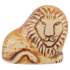 Lisa Larson for Gustavsberg, Sweden. Lion in glazed ceramic. Late 20th C.