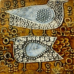 Lisa Larson for Gustavsberg Sweden Modernist Bird Tile Wall Plaque