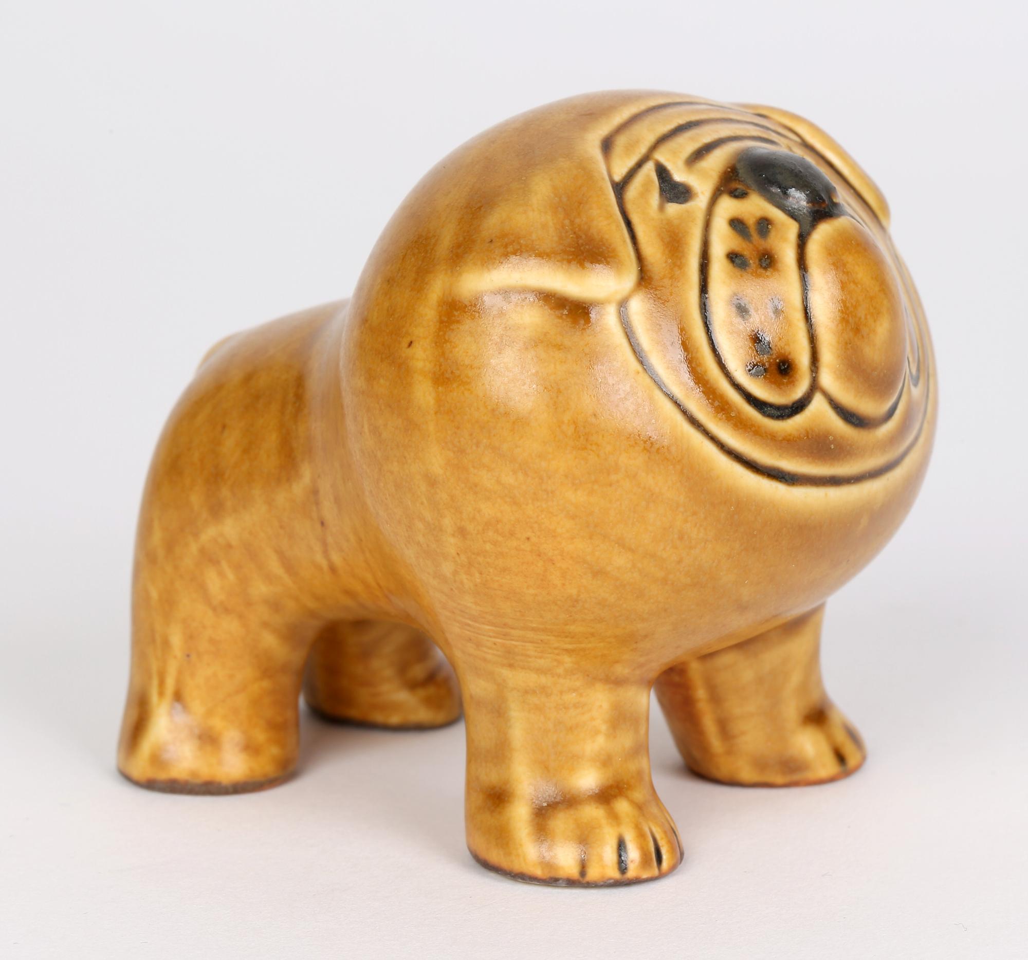 Late 20th Century Lisa Larson For Gustavsberg Swedish Art Pottery Dog Figure, 1954-1980