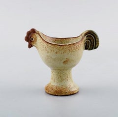 Lisa Larson for Gustavsberg, Three Glazed Ceramic Egg Cups, "Easter" Series