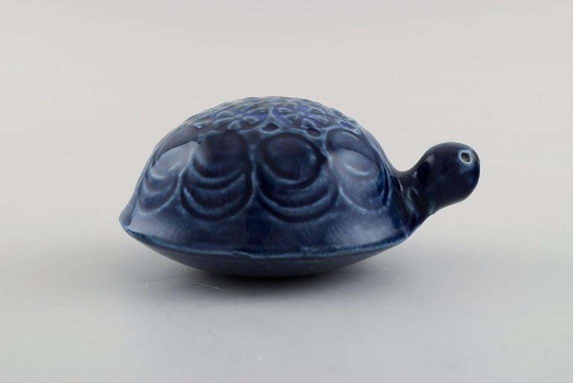 Lisa Larson für Gustavsberg, Schildkröte aus glasierter Keramik, 1970er Jahre (Skandinavische Moderne) im Angebot