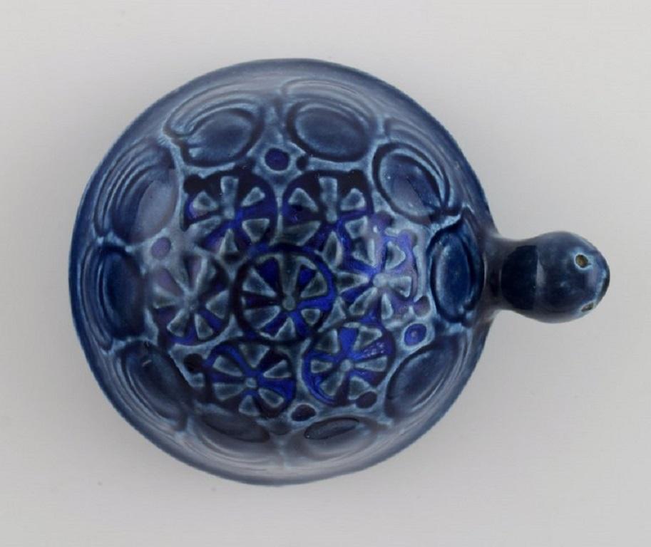 Lisa Larson für Gustavsberg, Schildkröte aus glasierter Keramik, 1970er Jahre (Schwedisch) im Angebot