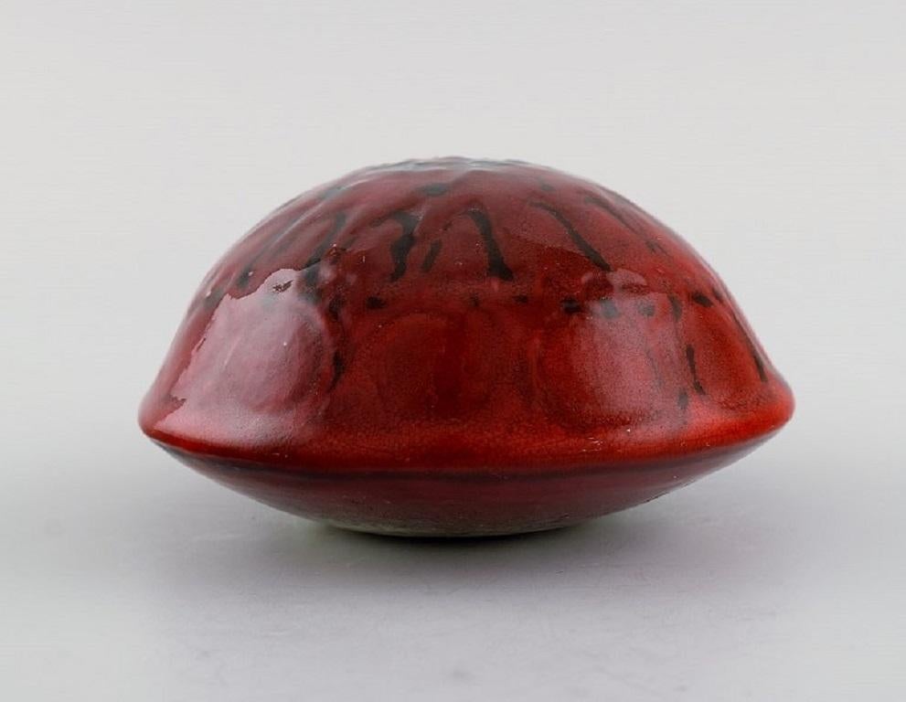 Lisa Larson für Gustavsberg, Schildkröte aus glasiertem Steingut, 1970er Jahre (Glasiert) im Angebot