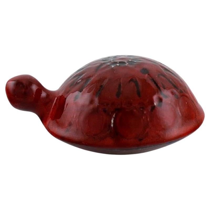 Turtle in Glazed Stoneware de Lisa Larson pour Gustavsberg, 1970 en vente