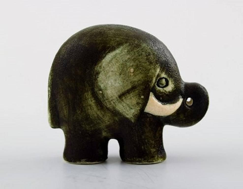Lisa Larson for Gustavsberg, rare green elephant, unique figure.
Measures: 5 cm. x 4 cm.
Signed 