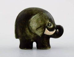 Lisa Larson for Gustavsberg, Rare Green Elephant, Unique Figure