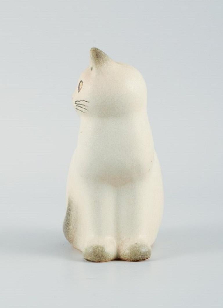 Swedish Lisa Larson for K-Studio/Gustavsberg, Cat in Glazed Ceramic, Late 1900s For Sale