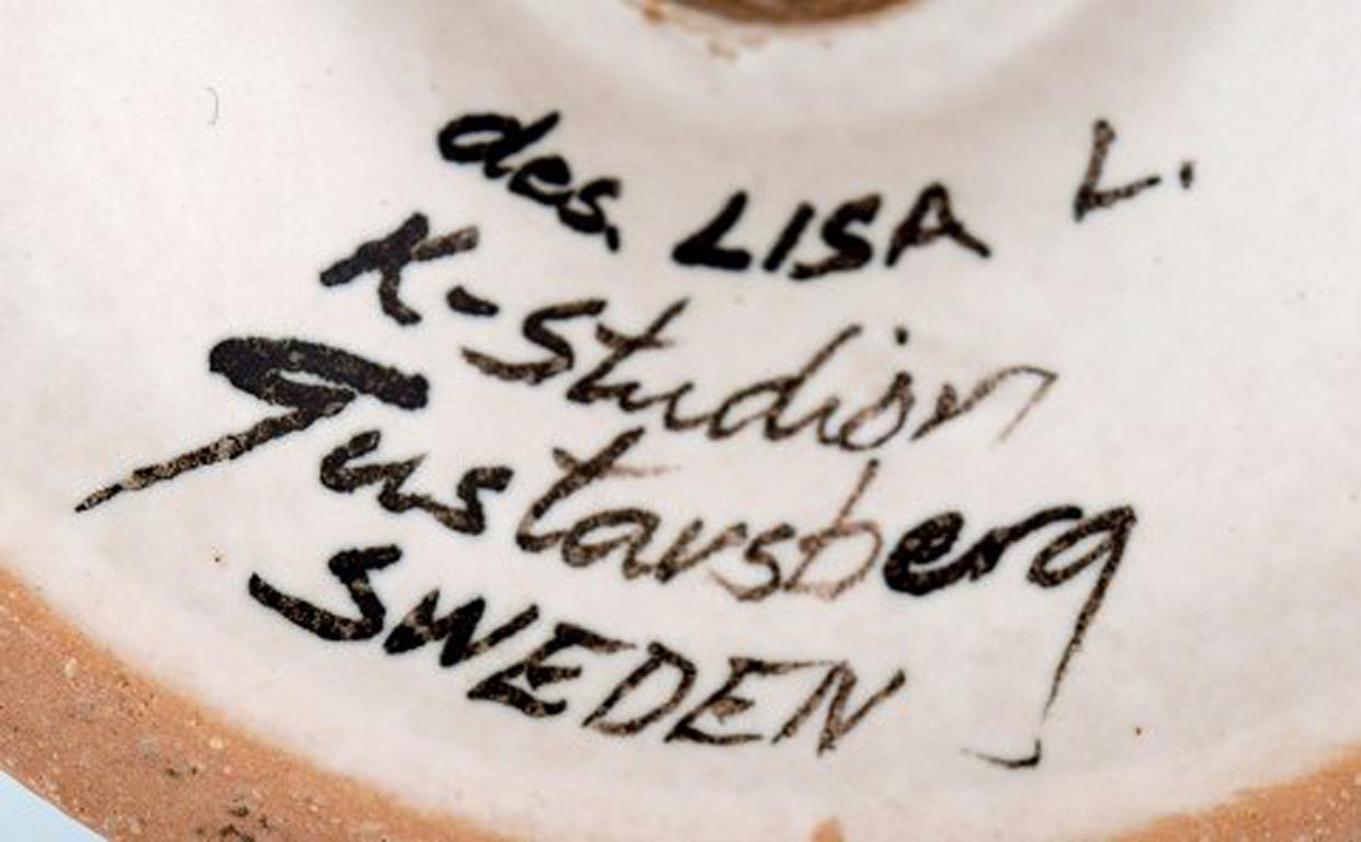 Lisa Larson for K-Studio / Gustavsberg, Rare Two-Armed Candlestick 1