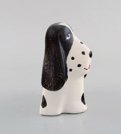 Lisa Larson for K-Studion / Gustavsberg, Basset Hound in Glazed Ceramics