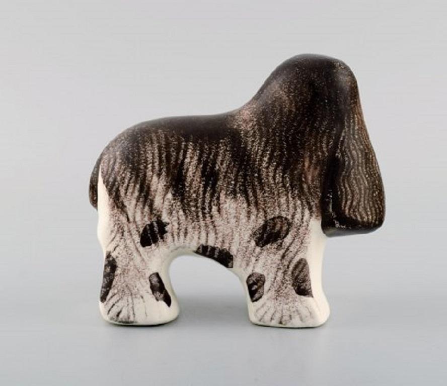 Scandinavian Modern Lisa Larson for K-Studion / Gustavsberg, Basset Hound in Glazed Ceramics