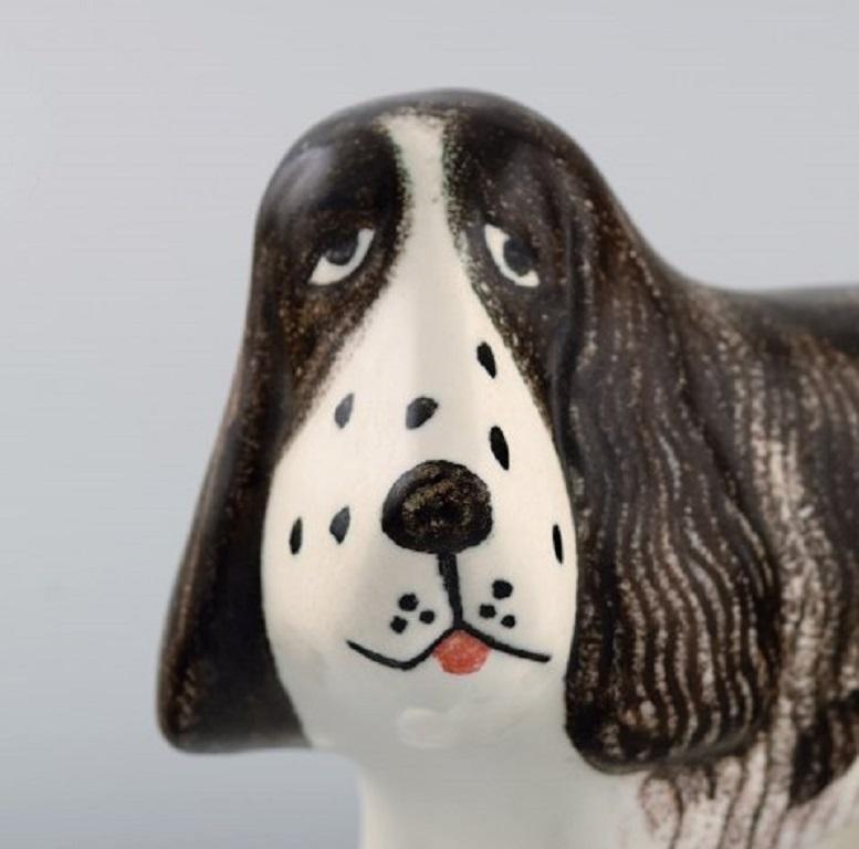 Lisa Larson for K-Studion / Gustavsberg, Basset Hound in Glazed Ceramics In Good Condition In Copenhagen, DK