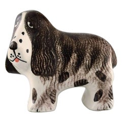 Vintage Lisa Larson for K-Studion / Gustavsberg, Basset Hound in Glazed Ceramics