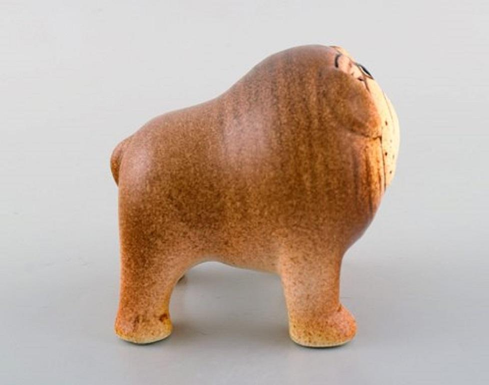 Scandinavian Modern Lisa Larson for K-Studion/ Gustavsberg, Bulldog in Glazed Ceramics, 20th Century
