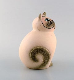 Lisa Larson for K-Studion / Gustavsberg, Cat in Glazed Ceramics, 20th Century