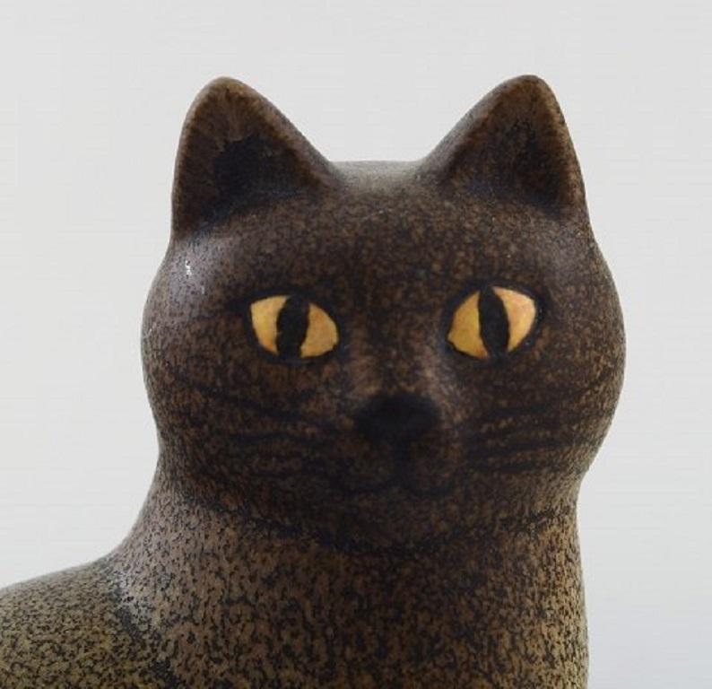 Swedish Lisa Larson for K-Studion / Gustavsberg Cat in Glazed Ceramics Late 20th Century